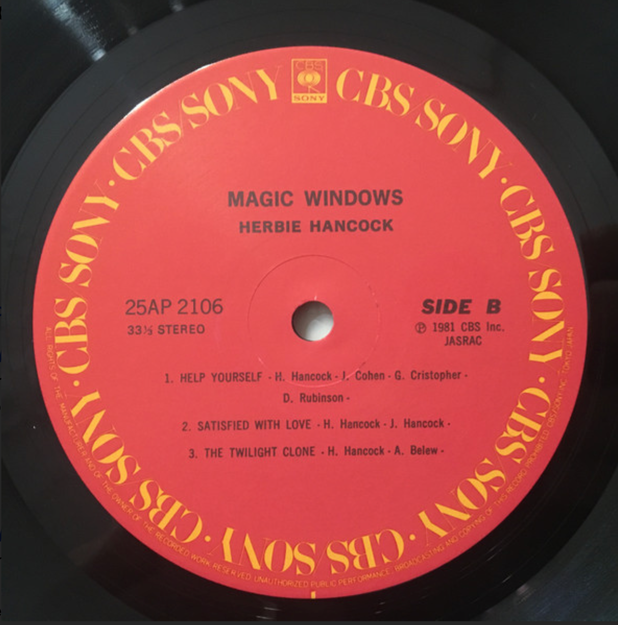 Herbie Hancock - Magic Windows | CBS/Sony (25AP 2106) - 3