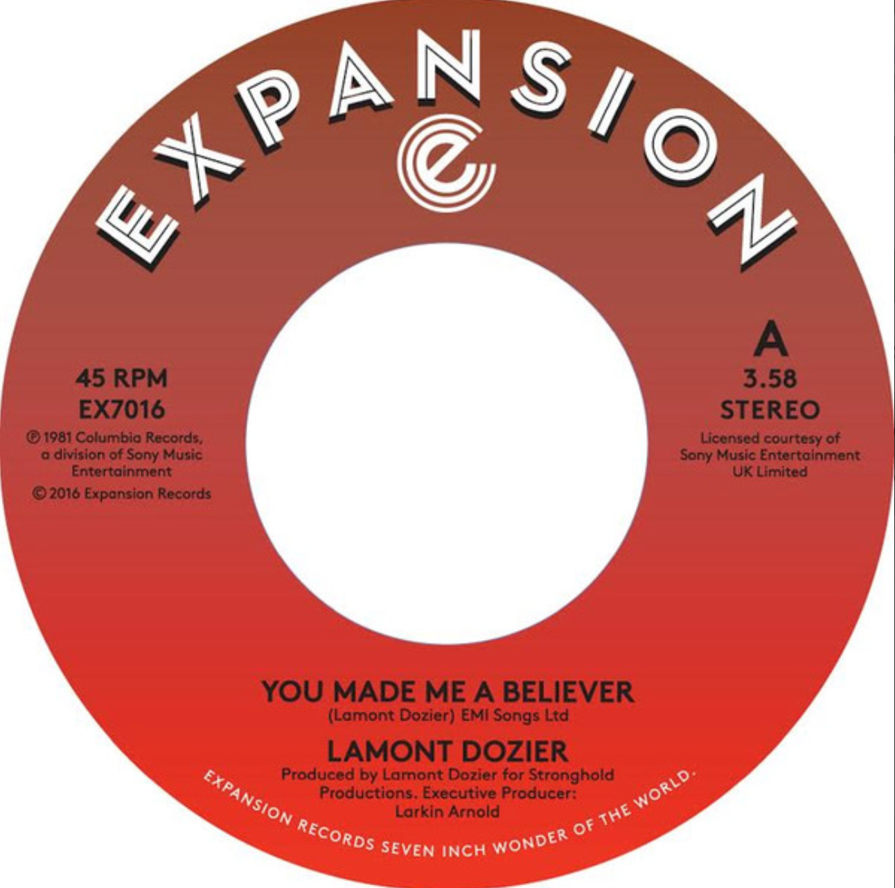 Lamont Dozier - You Made Me A Believer | Expansion (EX7016) Lamont Dozier - You Made Me A Believer | Expansion (EX7016)