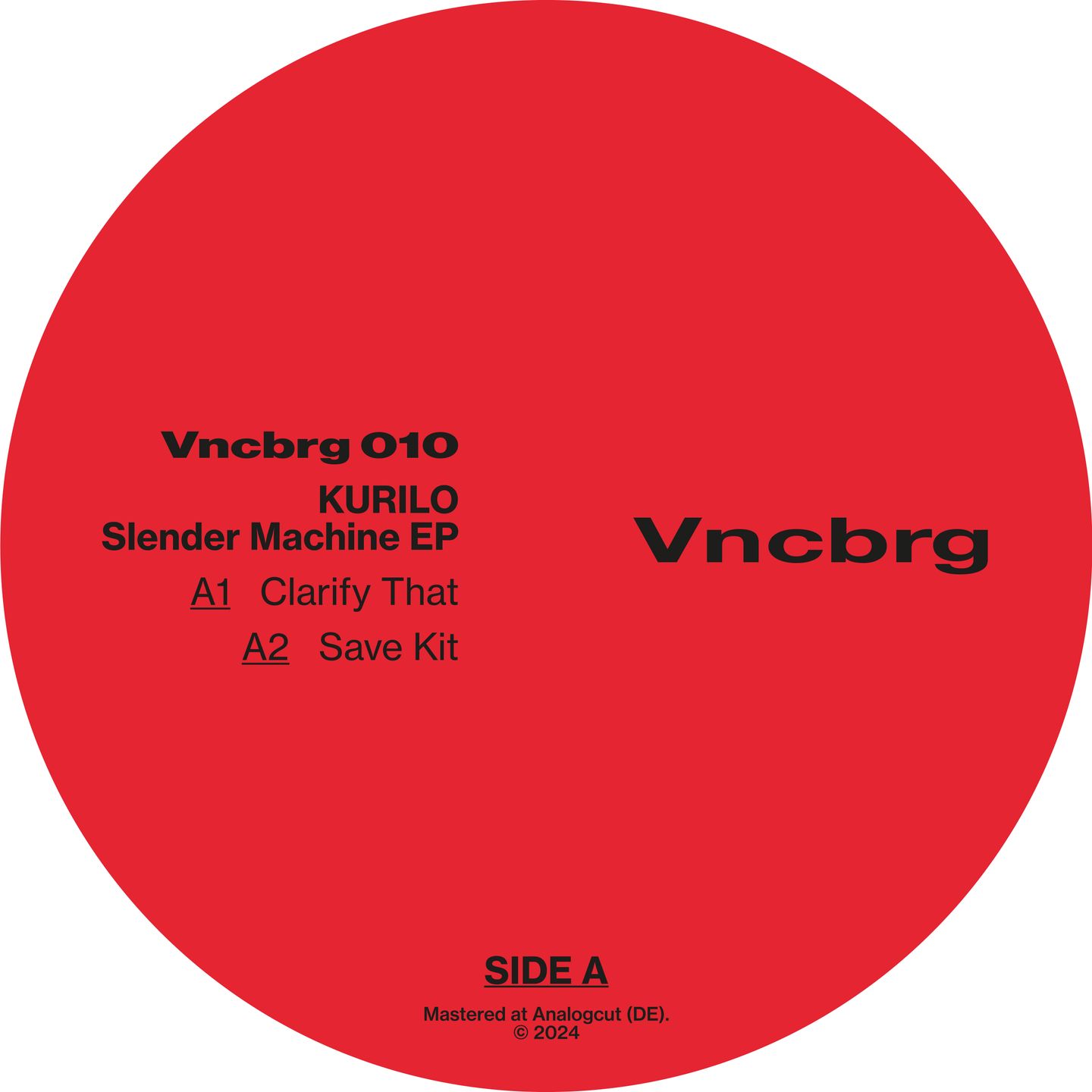 Kurilo - Slender Machine Ep | Veniceberg Records (VNCBRG010)
