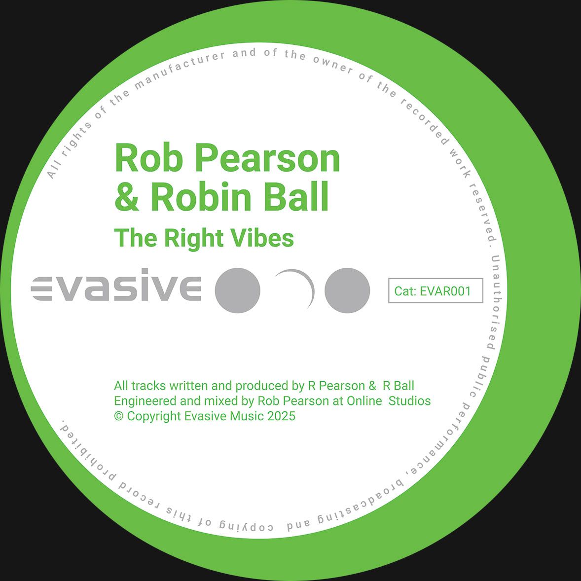 Rob Pearson  &  Robin Ball - Don't Put Up Wit Dat / The Right Vibes | Evasive Records (EVAR001) - 2