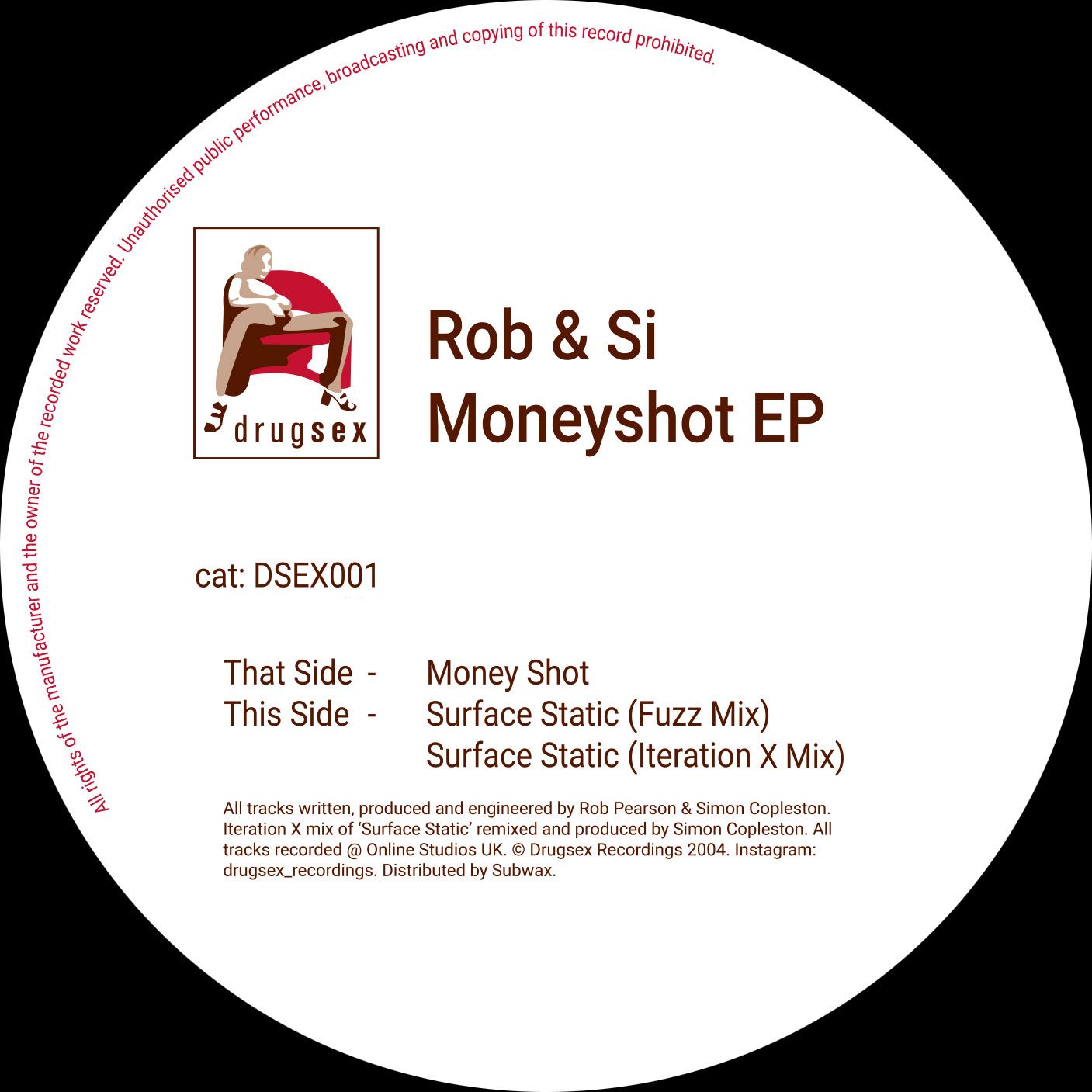 Rob & Si - Moneyshot EP | Drugsex Recordings (DSEX001) - 2