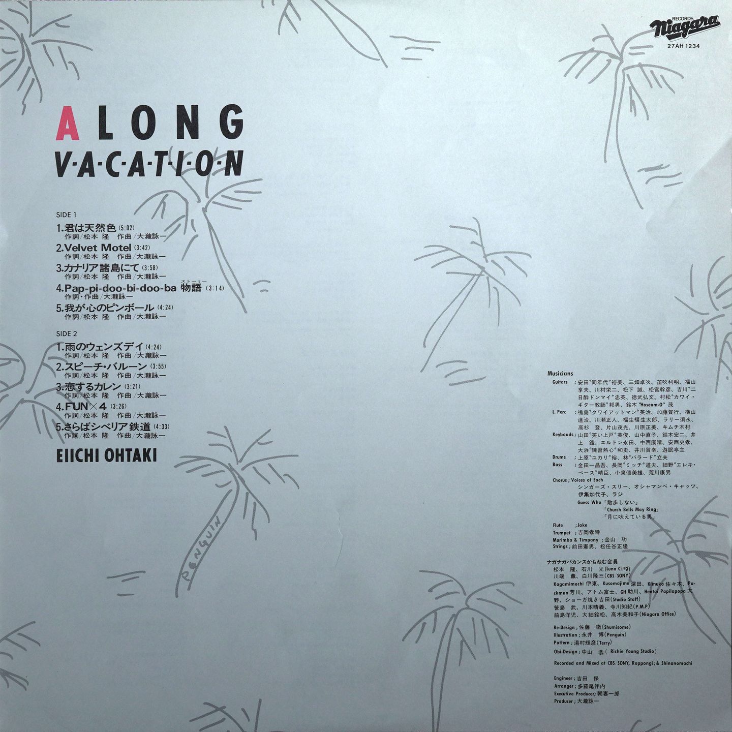 Eiichi Ohtaki - A Long Vacation | Niagara Records (27AH 1234) - 3