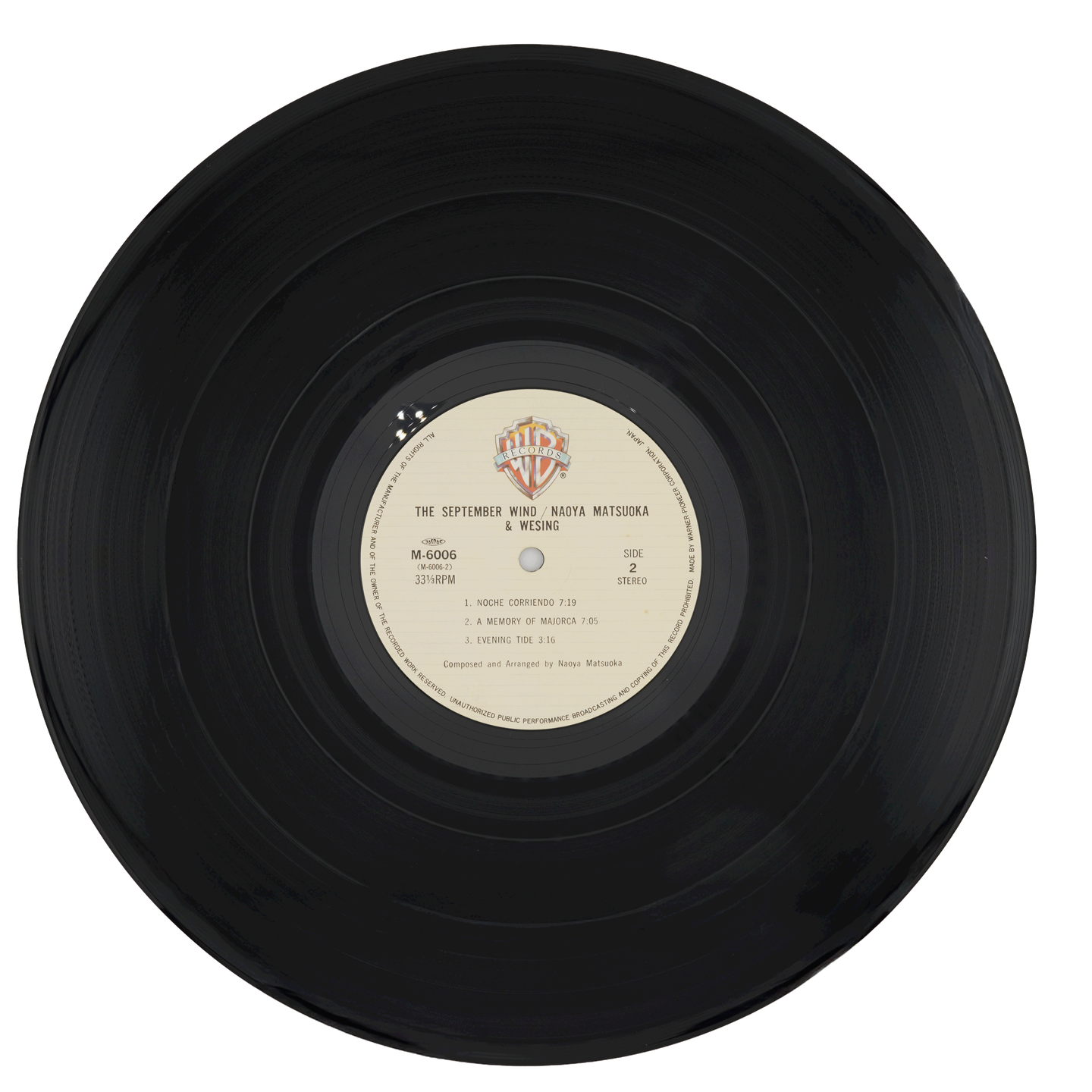 Naoya Matsuoka & Wesing - The September Wind | Warner Bros. Records (M-6006) - 6
