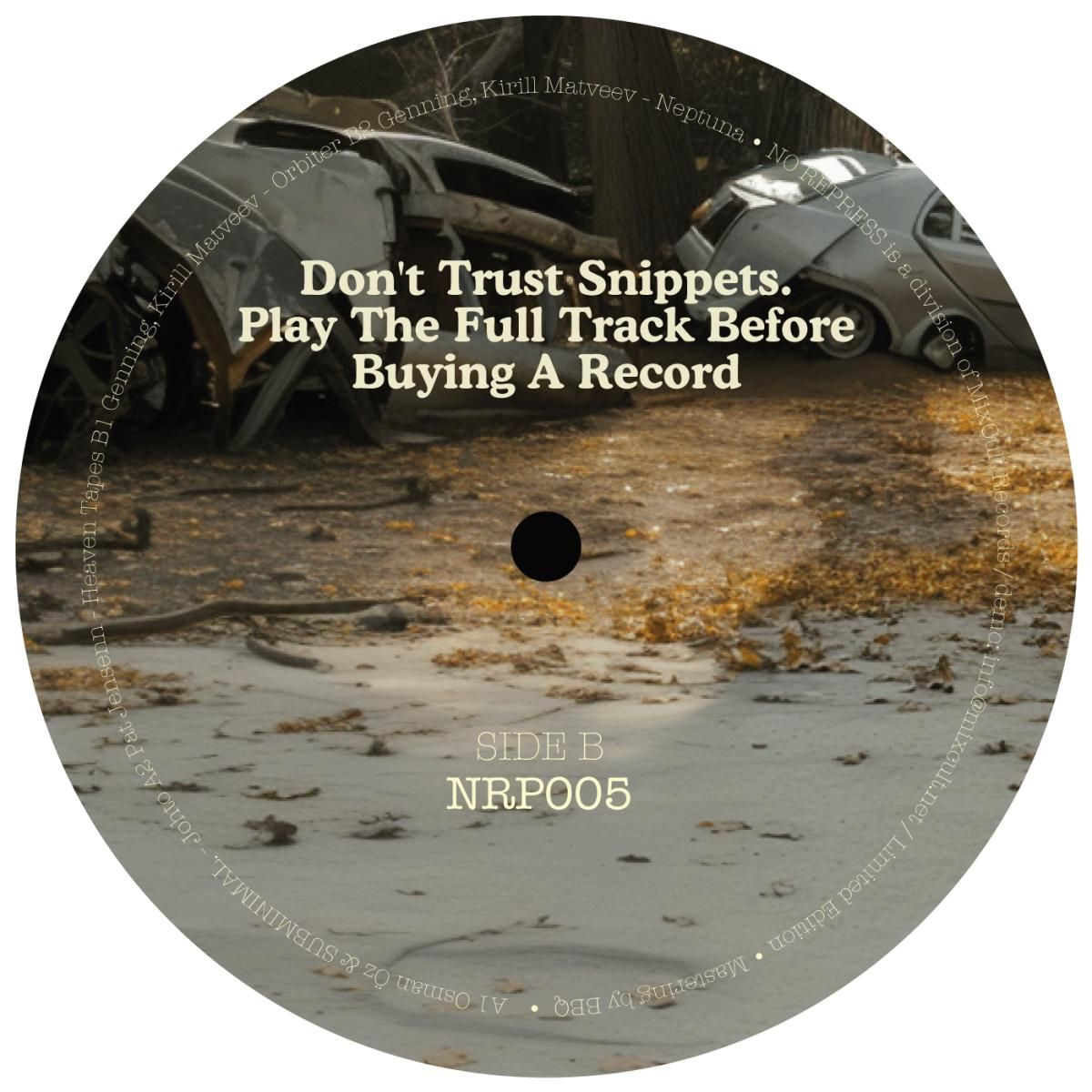 Various - Don't Trust Snippets — Play The Full Track Before Buying A Record | NOREPRESS Recordings (NRP005) - main