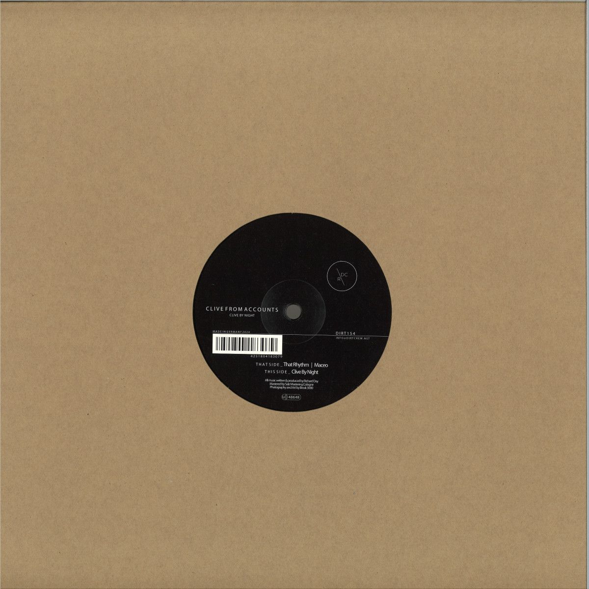 Clive From Accounts - Clive by Night | Dirt Crew Recordings (DIRT154) - 2