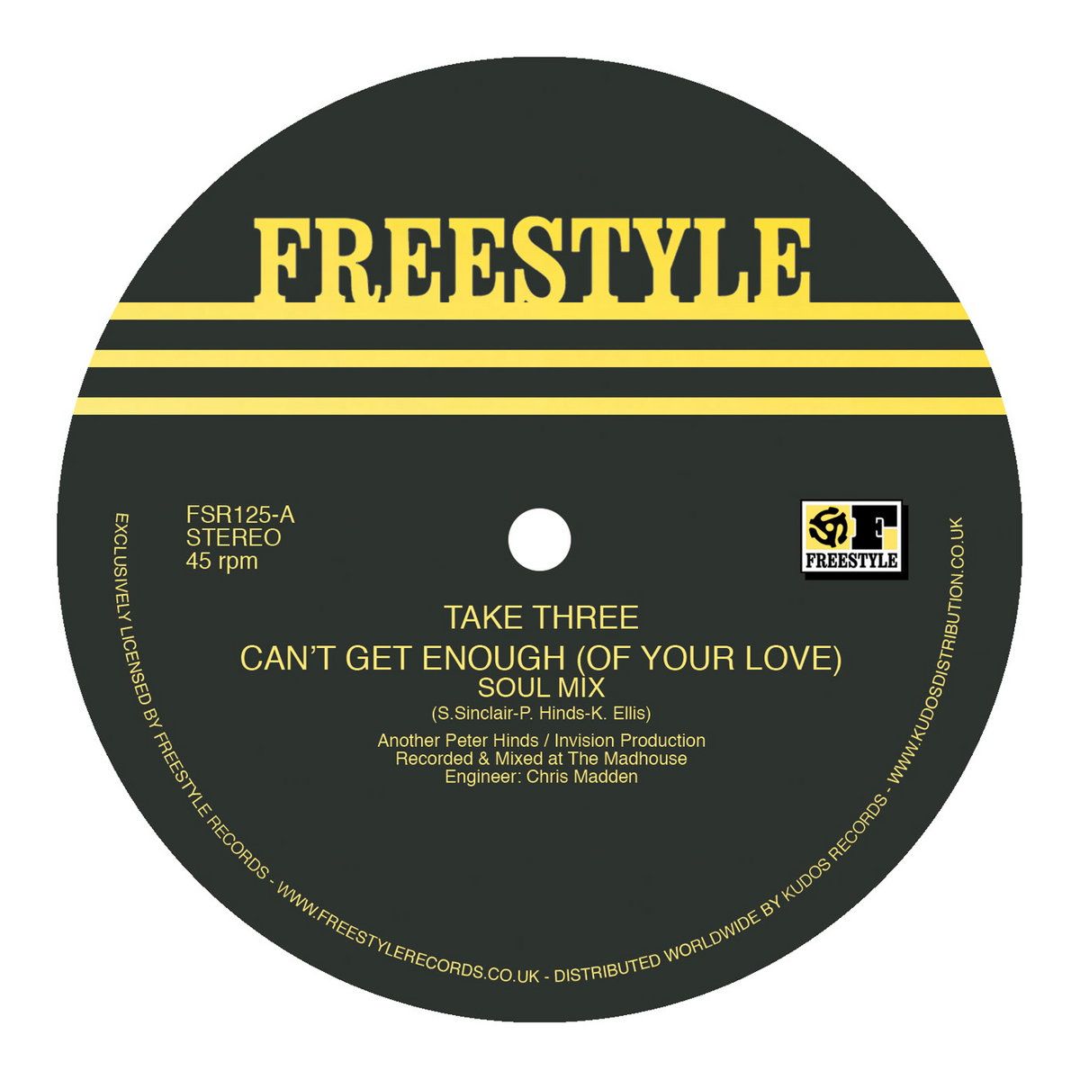 Take Three - Can't Get Enough | Freestyle Records (FSR125)
