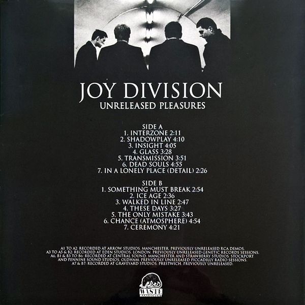 Joy Division - Unreleased Pleasures | Waste Management (TONY004) - 2