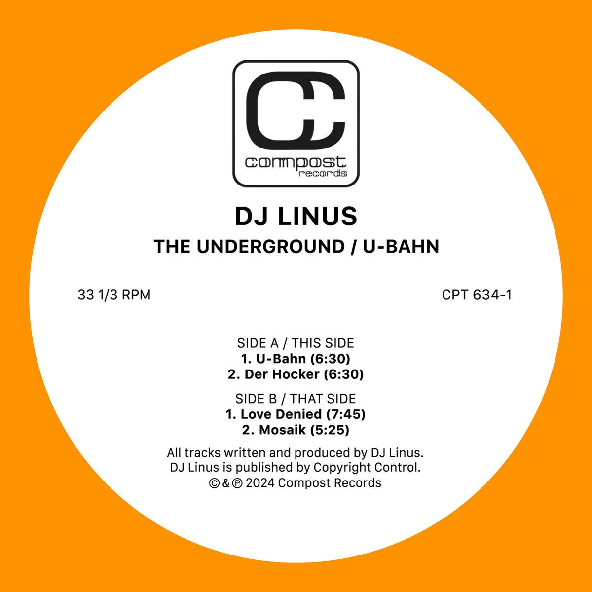 DJ Linus - The Underground / U-Bahn | Compost Records (CPT 634-1)