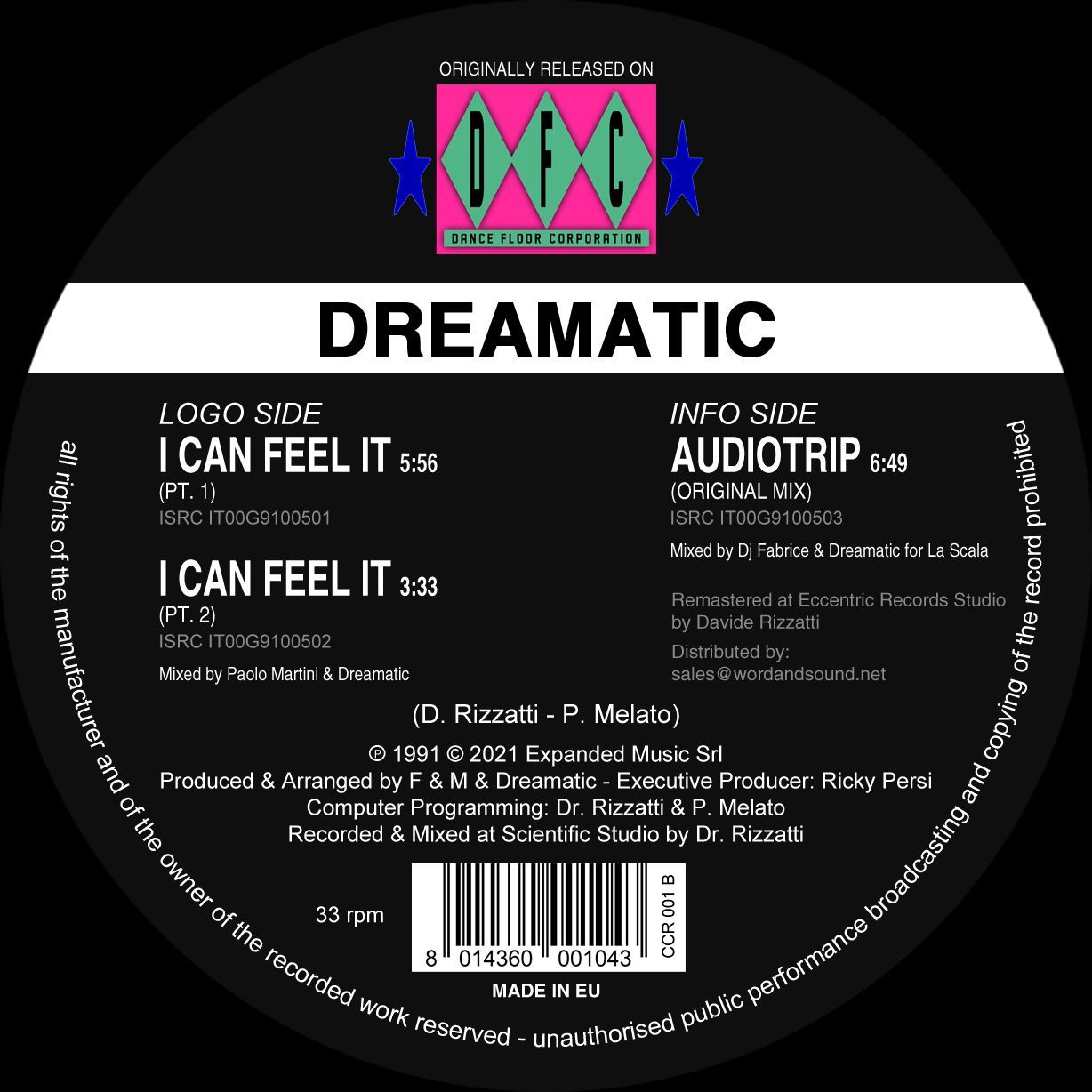Dreamatic - I Can Feel It | Club Culture Rarities (CCR 001) - main
