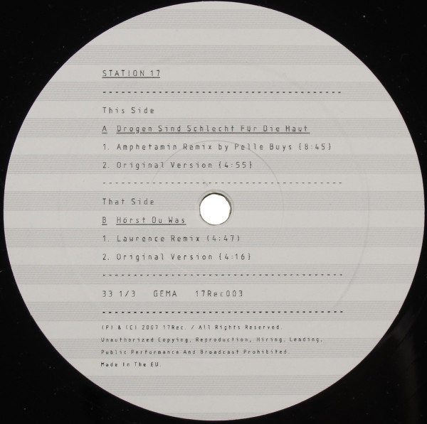 Drogen Sind Schlecht Für Die Haut/Hörst Du Was - Remixes By Pelle/Lawrence