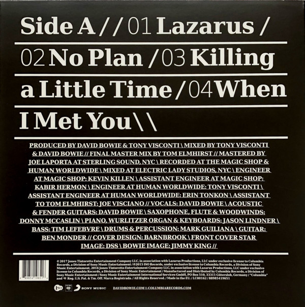 David Bowie - No Plan EP | ISO Records (88985419651) - 2 David Bowie - No Plan EP | ISO Records (88985419651) - 2