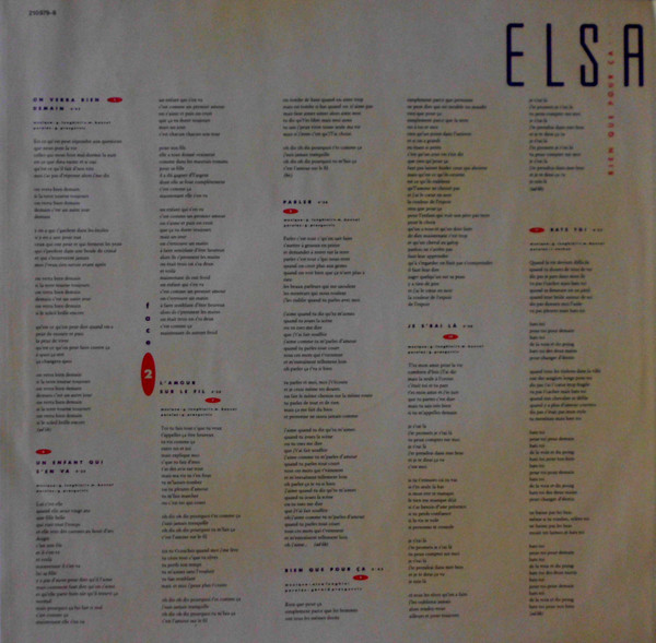 Elsa - Rien Que Pour Ça ... | Ariola (210 979) - 6