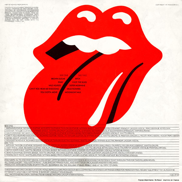 The Rolling Stones - Sticky Fingers | Rolling Stones Records (COC 59 100) - 3