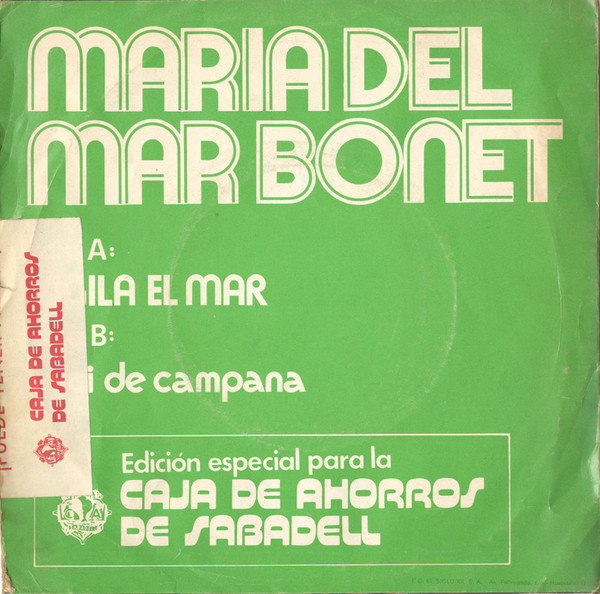 Maria Del Mar Bonet - Vigila El Mar | Ariola (13352 A) - 2 Maria Del Mar Bonet - Vigila El Mar | Ariola (13352 A) - 2