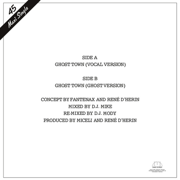 Mono Band - Ghost Town | Dark Entries (DE-203) - 2