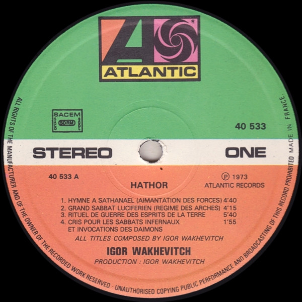 Igor Wakhévitch - Hathor | Atlantic (40 533) - 4 Igor Wakhévitch - Hathor | Atlantic (40 533) - 4