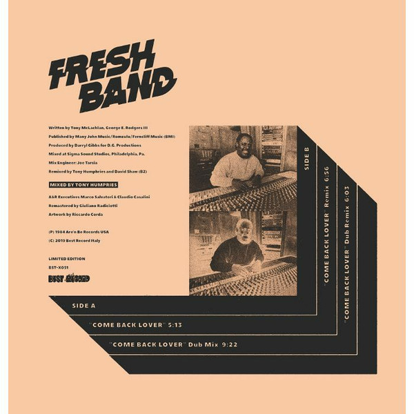 Fresh Band - Come Back Lover | Best Record Italy (BST-X051) - 2 Fresh Band - Come Back Lover | Best Record Italy (BST-X051) - 2