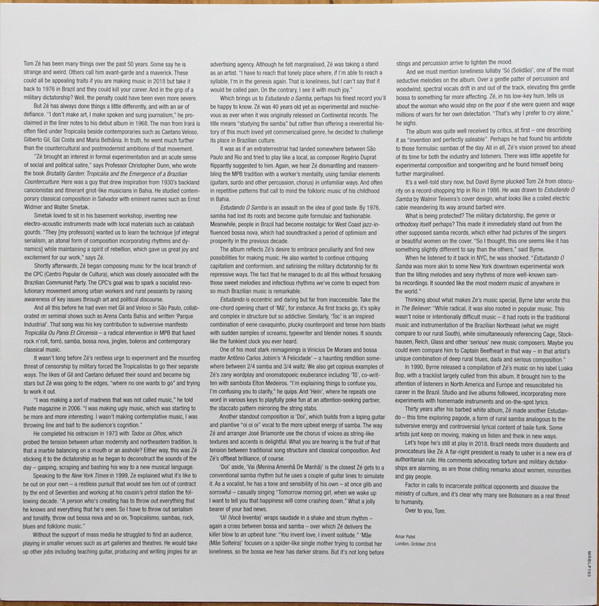 Tom Zé - Estudando O Samba | Mr Bongo (MRBLP190) - 6