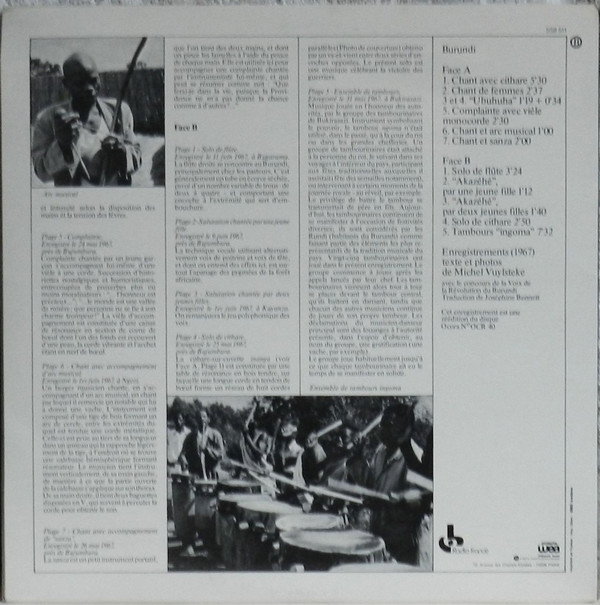 Various - Burundi - Musiques Traditionnelles | Ocora (558 511) - 2 Various - Burundi - Musiques Traditionnelles | Ocora (558 511) - 2