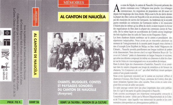 Al Canton de Naucèla - Aveyron (Chants, Musiques, Contes Et Paysages Sonores Du Canton de Naucelle)