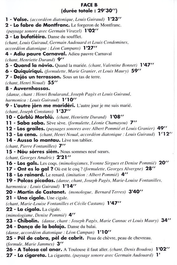 Al Canton de Sent-Sarnin - Aveyron (Chants, Musiques, Contes Et Paysages Sonores Du Canton de Saint-Sernin)