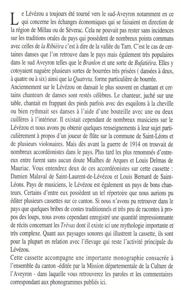 Al Canton de Vesins - Aveyron (Chants, Musiques, Contes Et Paysages Sonores Du Canton de Vezins)