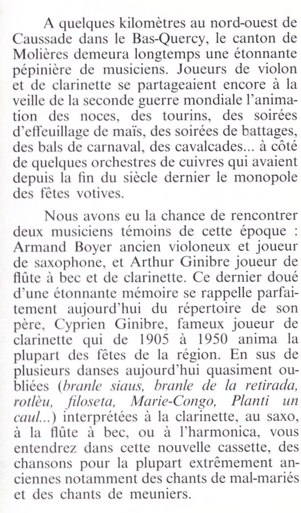 Dancem Lo Branle! Les Musiciens de Molières - Tarn-et-Garonne (Chants Et Musiques Du Canton de Molières)