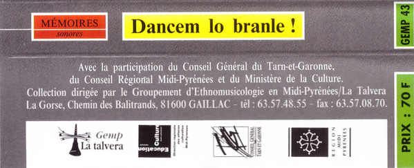 Dancem Lo Branle! Les Musiciens de Molières - Tarn-et-Garonne (Chants Et Musiques Du Canton de Molières)