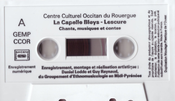 La Capelle Bleys Lescure Jaoul - "Musica Al Vilatge" (Chants, Musiques Et Contes)