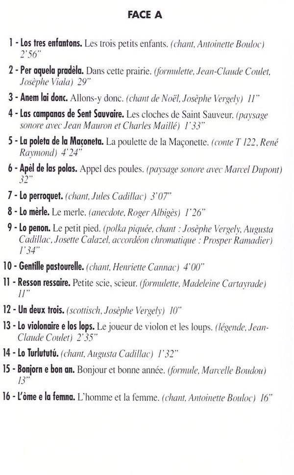 Al Canton de Nant - Aveyron (Chants, Musiques, Contes Et Paysages Sonores Du Canton de Nant)