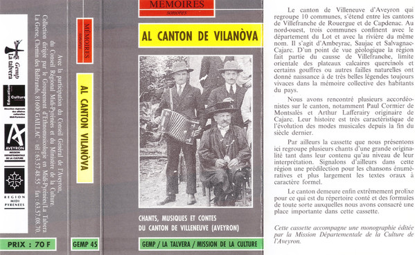 Al Canton de Vilanòva - Tras-Os-Montes, Portugal (Chants, Musiques Et Contes Du Canton de Villeneuve)