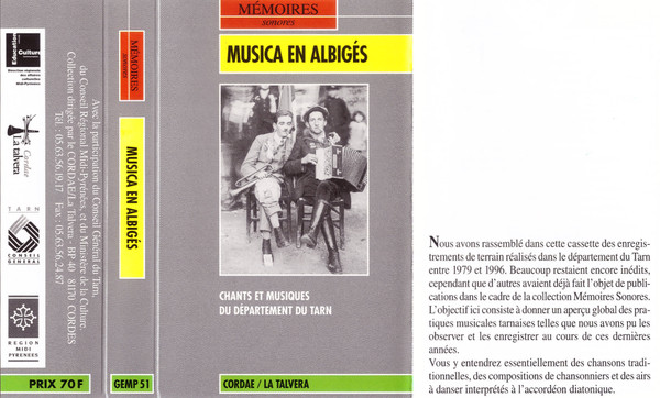 Musica En Albigès (Chants Et Musiques Du Département Du Tarn)