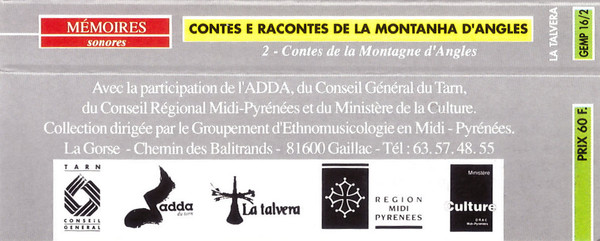 Contes E Racontes de la Montanha D'Angles (Contes de la Montagne D'Angles)