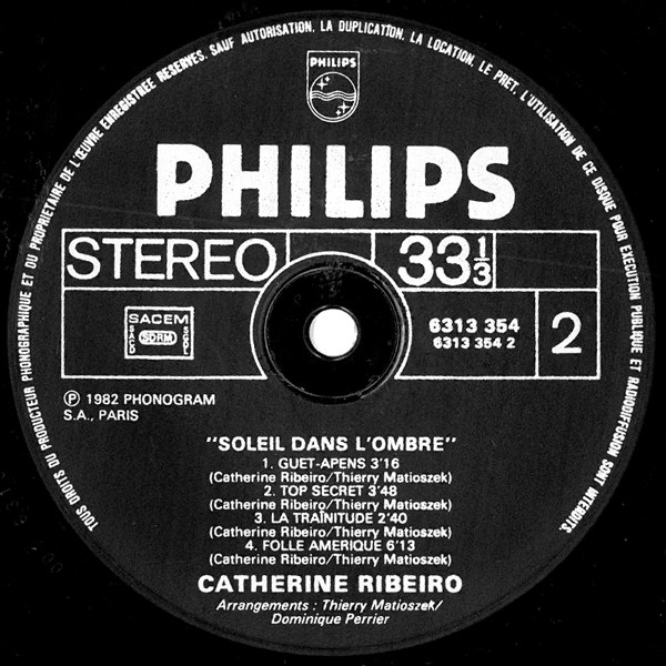 Catherine Ribeiro - Soleil Dans L'ombre | Philips (6313 354) - 4 Catherine Ribeiro - Soleil Dans L'ombre | Philips (6313 354) - 4