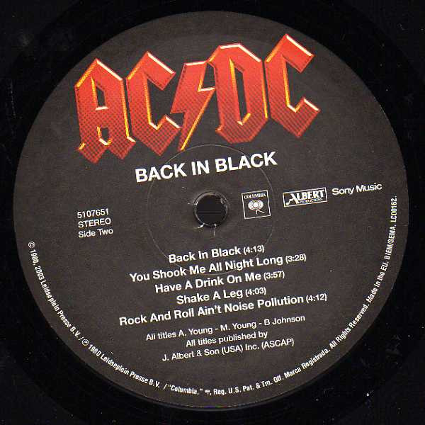 AC/DC - Back In Black | Columbia (5107651) - 4 AC/DC - Back In Black | Columbia (5107651) - 4