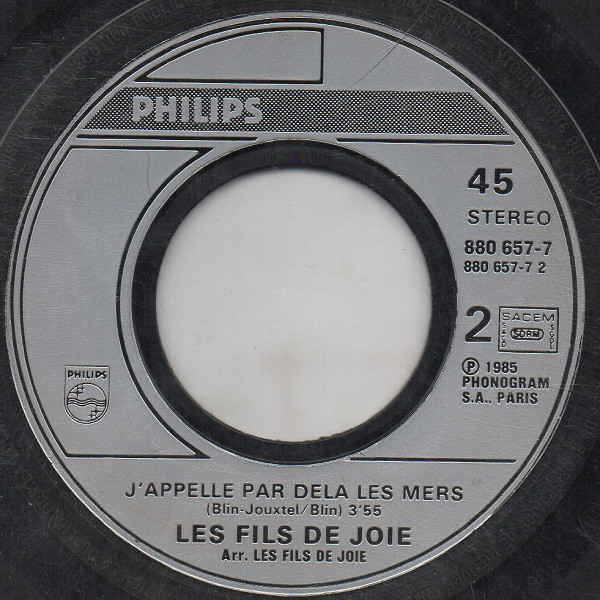 Les Fils De Joie - Adieu Paris | Philips (880 657-7) - 4 Les Fils De Joie - Adieu Paris | Philips (880 657-7) - 4