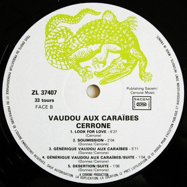 Cerrone - Vaudou Aux Caraïbes | Malligator (ZL 37407) - 4 Cerrone - Vaudou Aux Caraïbes | Malligator (ZL 37407) - 4