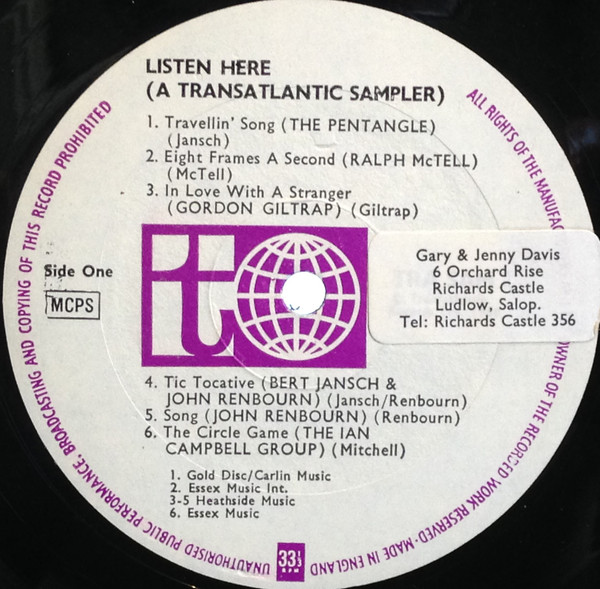 Listen Here! A Transatlantic Sampler