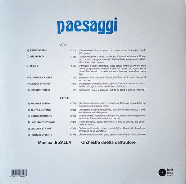 Zalla - Paesaggi | Four Flies Records (FLIES 52B) - 2 Zalla - Paesaggi | Four Flies Records (FLIES 52B) - 2