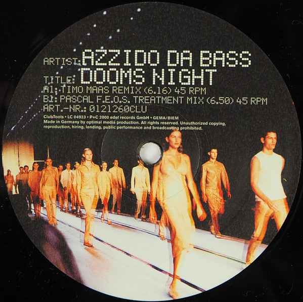 Azzido Da Bass - Dooms Night | Club Tools (0121260CLU) - 3 Azzido Da Bass - Dooms Night | Club Tools (0121260CLU) - 3