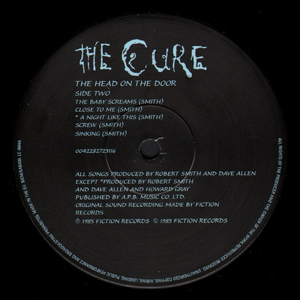 The Cure - The Head On The Door | Fiction Records (0042282723116) - 5 The Cure - The Head On The Door | Fiction Records (0042282723116) - 5