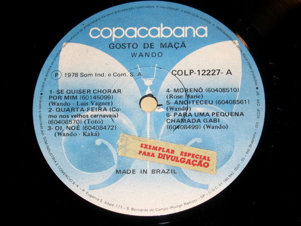 Wando - Gôsto De Maçã | Copacabana (COLP 12227) - 3