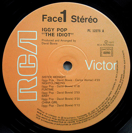 Iggy Pop - The Idiot | RCA Victor (PL 12275) - 3