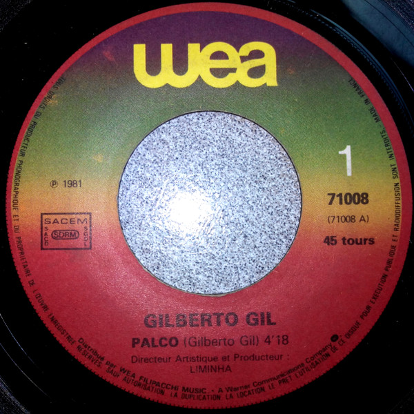 Gilberto Gil - Palco | WEA (71008) - 2