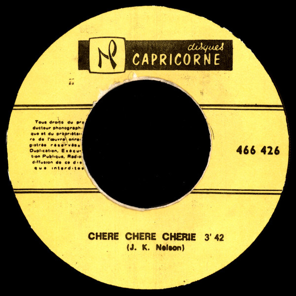 John Kenneth Nelson - Chère Chère Chérie / Missié Coutou | Disques Capricorne (466 426) - 3