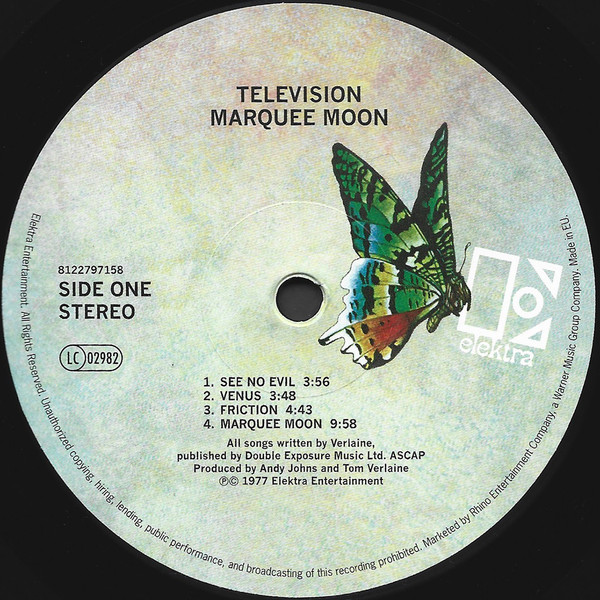 Television - Marquee Moon | Elektra (8122797158) - 4 Television - Marquee Moon | Elektra (8122797158) - 4