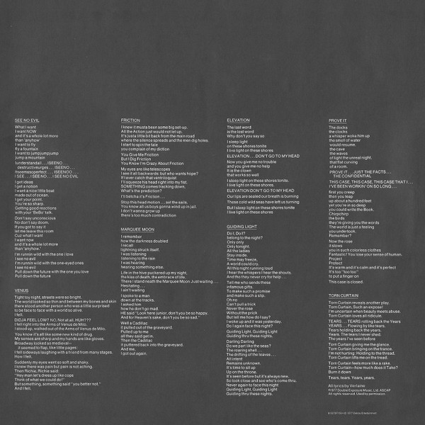 Television - Marquee Moon | Elektra (8122797158) - 7 Television - Marquee Moon | Elektra (8122797158) - 7