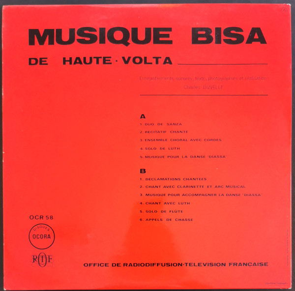 Bisa - Musique Bisa De Haute-Volta | Ocora (OCR 58) - 13