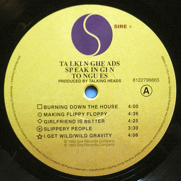 Talking Heads - Speaking In Tongues | Sire (8122796665) - 3