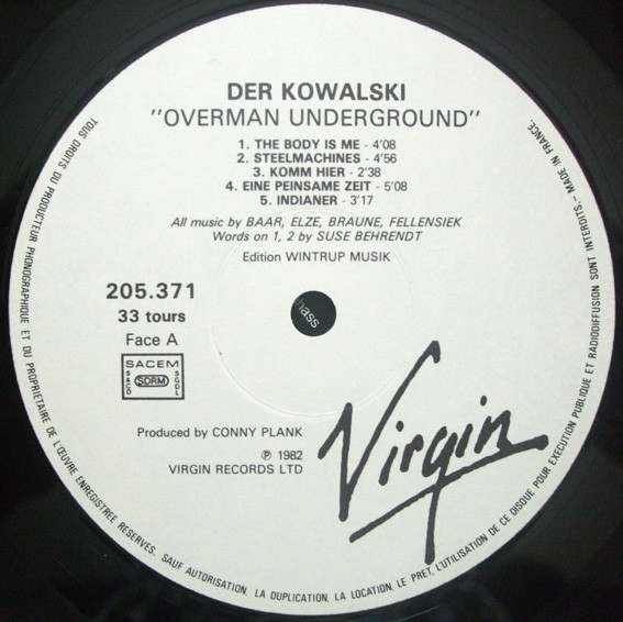 Der Kowalski - Overman Underground | Virgin (205371) - 2